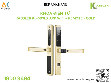 Khóa điện tử Kassler KL-599LX App Wifi + Remote - Gold
